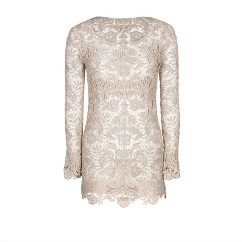 Long Tall Sally crochet lace tunic